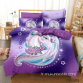 Cartoon Santa Claus Duvet Cover Set pour la maison